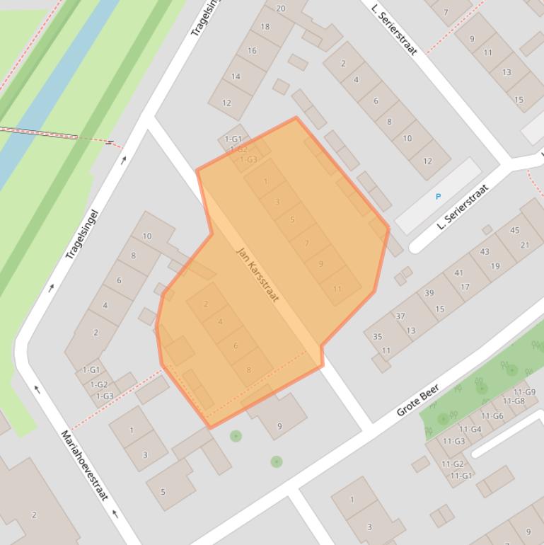 Kaart van postcodegebied 4501EH.