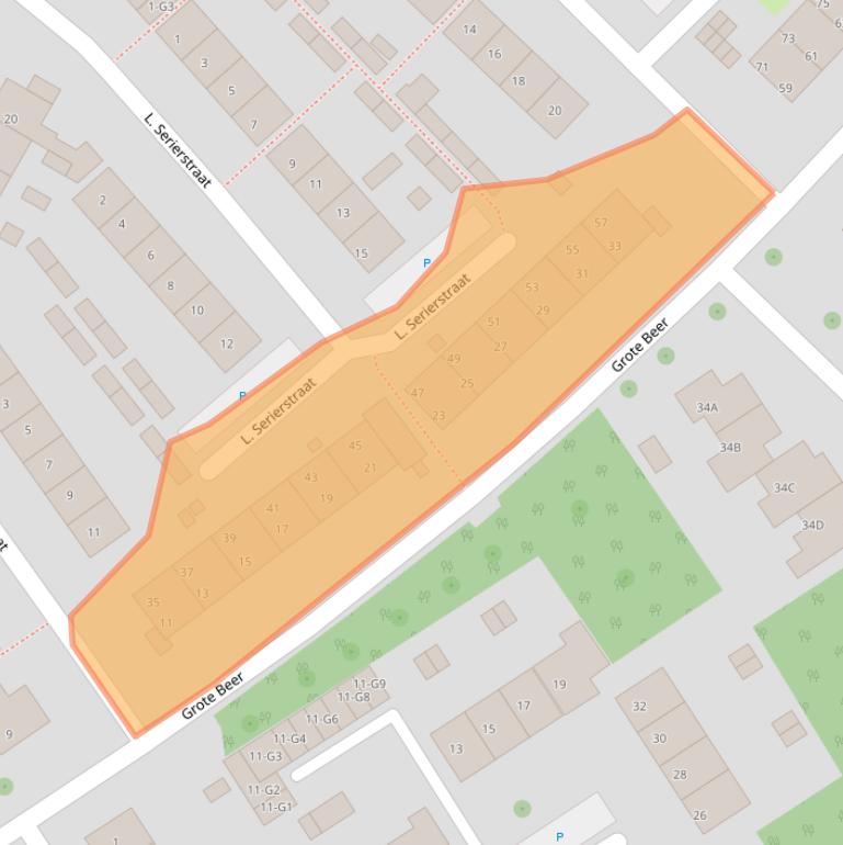 Kaart van postcodegebied 4501EN.