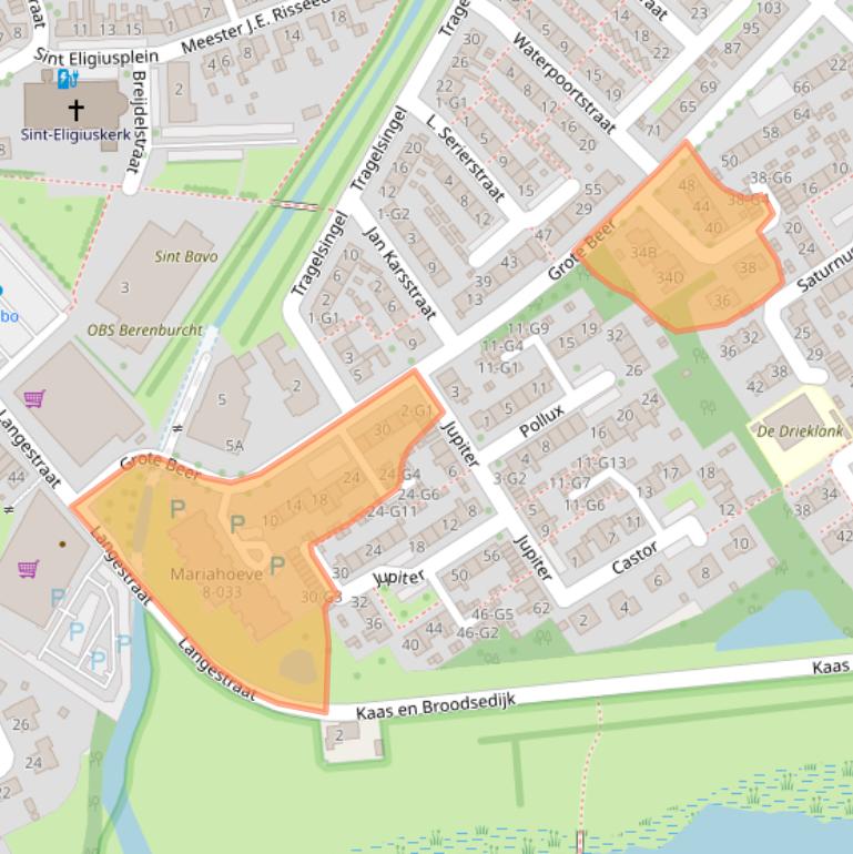 Kaart van postcodegebied 4501ER.