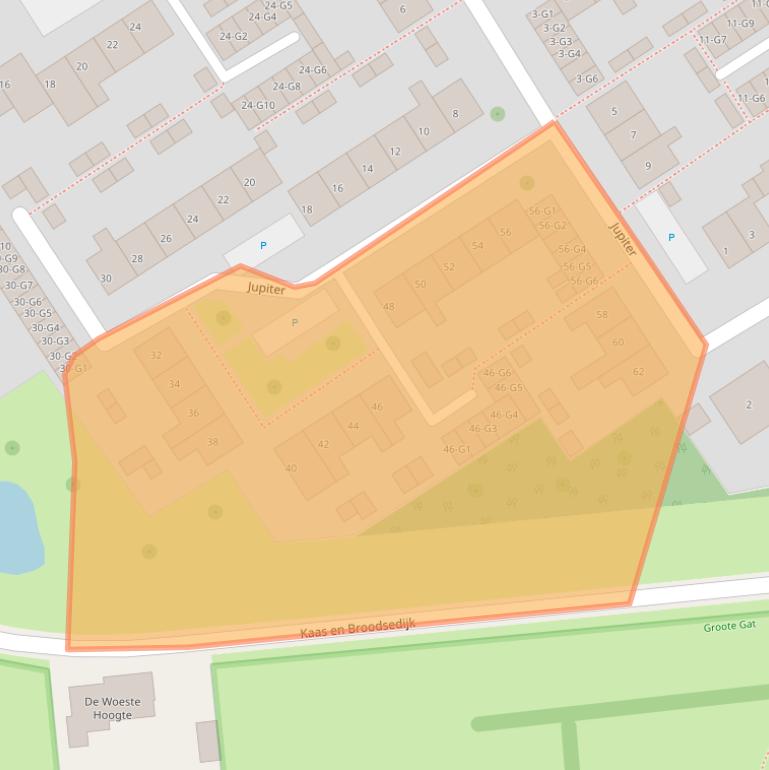 Kaart van postcodegebied 4501EW.