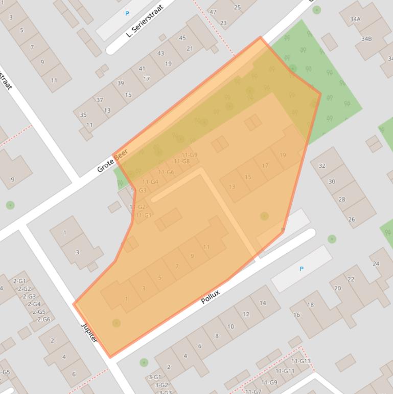 Kaart van postcodegebied 4501GA.