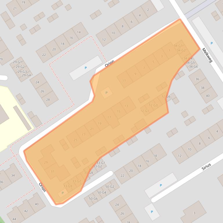 Kaart van postcodegebied 4501GE.