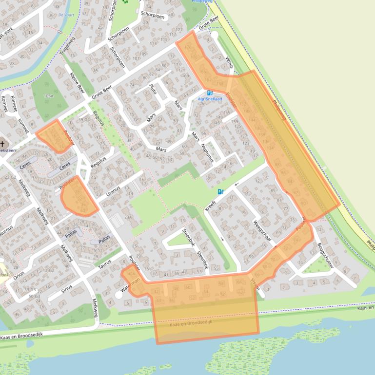 Kaart van postcodegebied 4501GN.