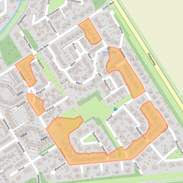 Kaart van postcodegebied 4501GP.