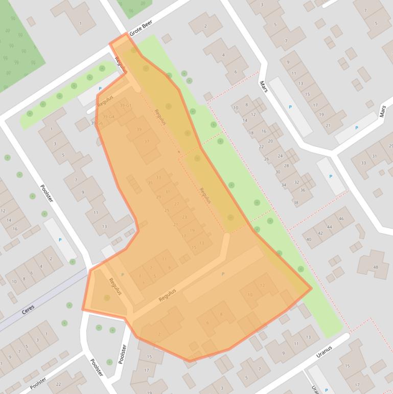 Kaart van postcodegebied 4501GV.