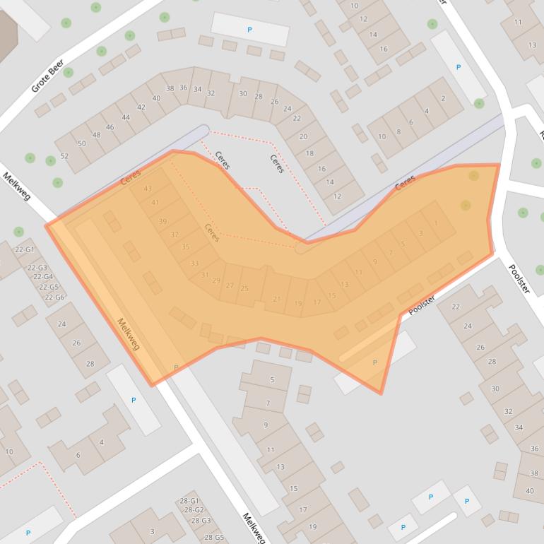 Kaart van postcodegebied 4501GX.