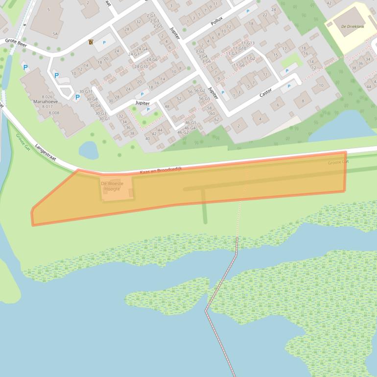 Kaart van postcodegebied 4501GZ.