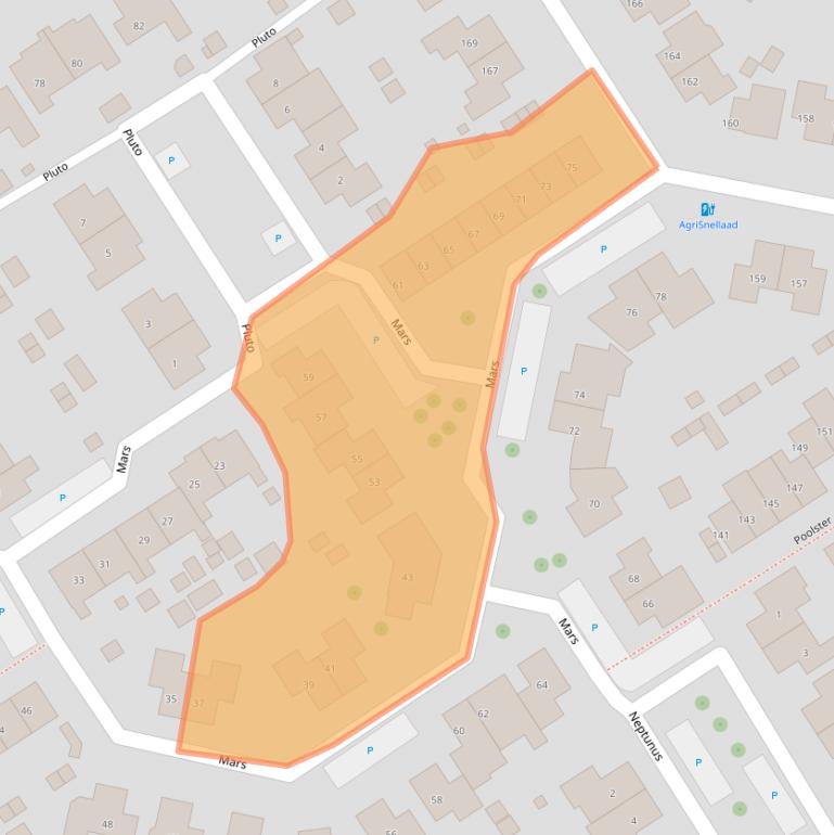 Kaart van postcodegebied 4501HJ.