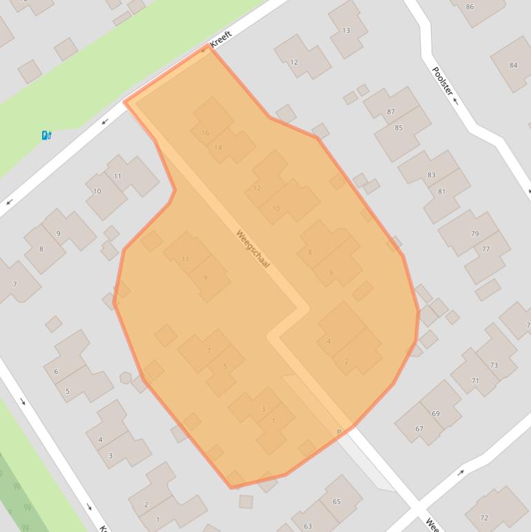 Kaart van postcodegebied 4501HS.