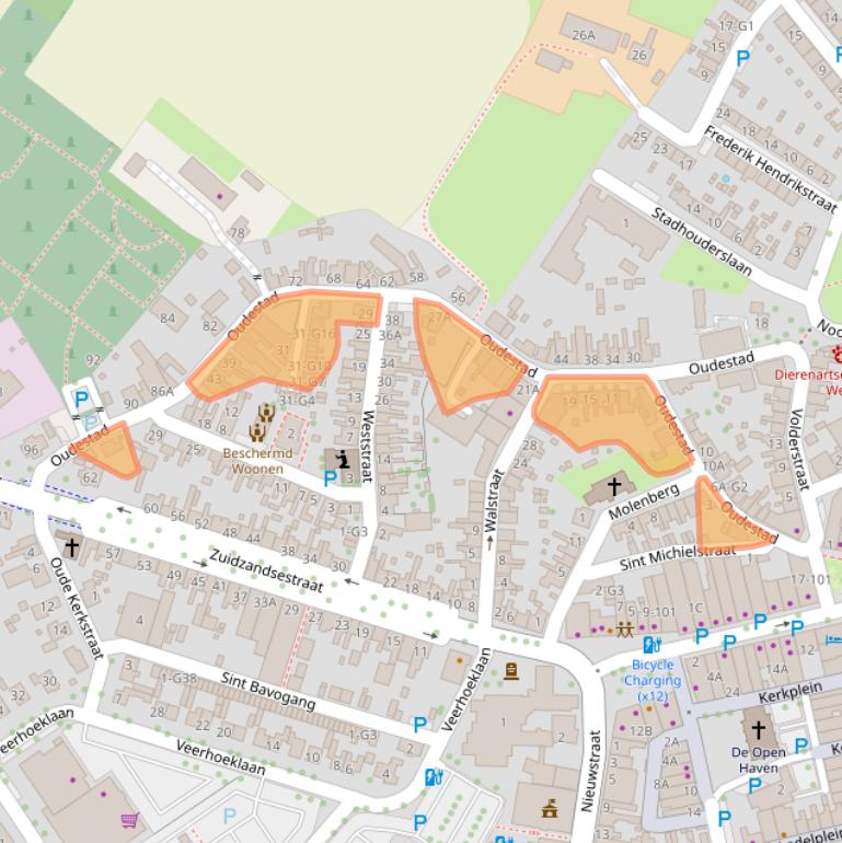 Kaart van postcodegebied 4501JA.