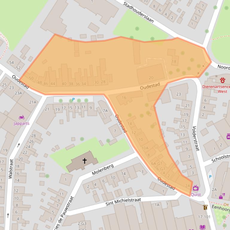 Kaart van postcodegebied 4501JB.