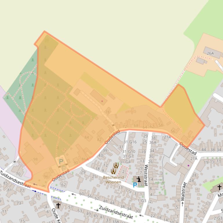 Kaart van postcodegebied 4501JC.