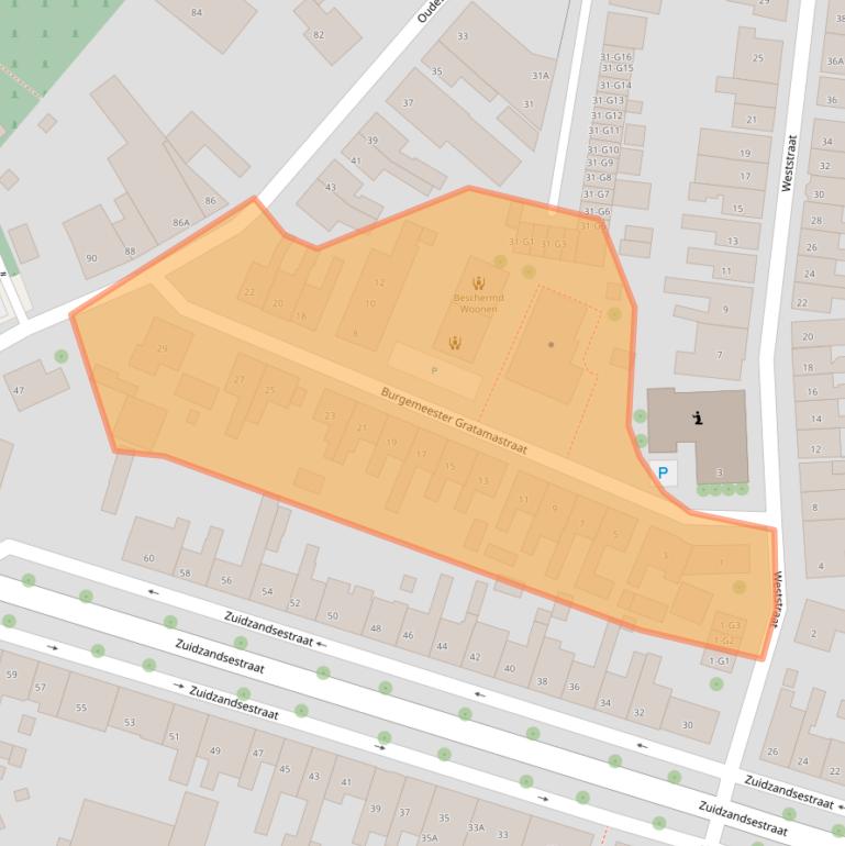 Kaart van postcodegebied 4501JD.