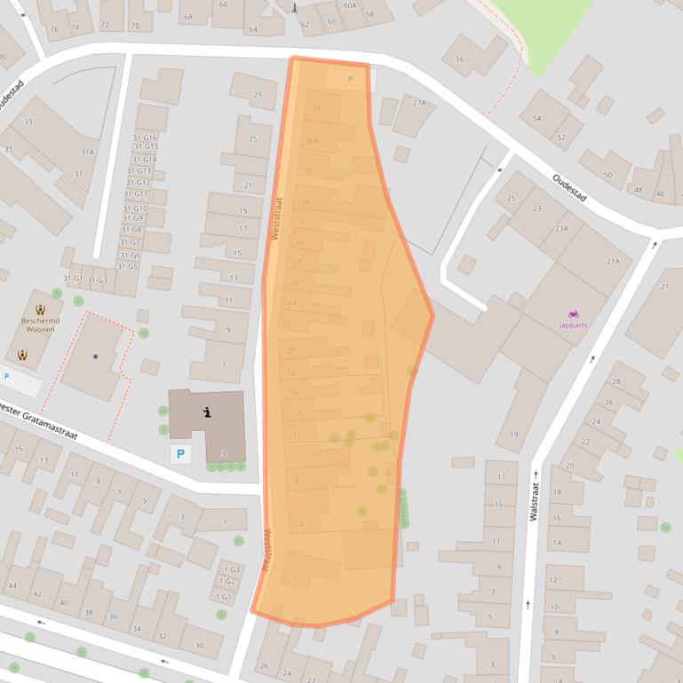 Kaart van postcodegebied 4501JG.