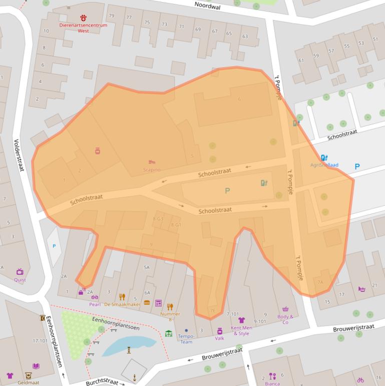 Kaart van postcodegebied 4501JN.