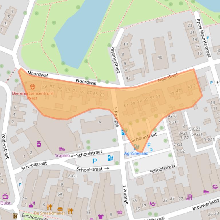 Kaart van postcodegebied 4501JT.