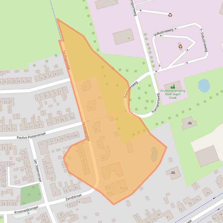 Kaart van postcodegebied 4501JX.