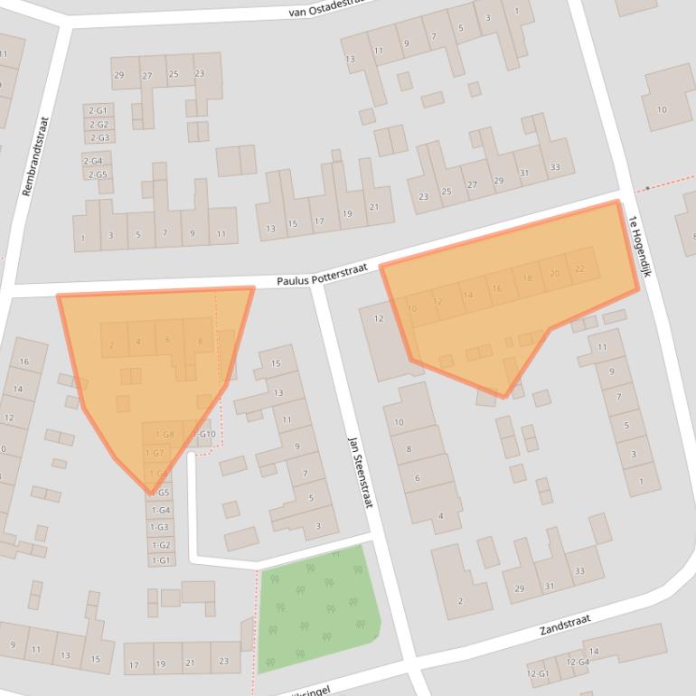 Kaart van postcodegebied 4501KB.