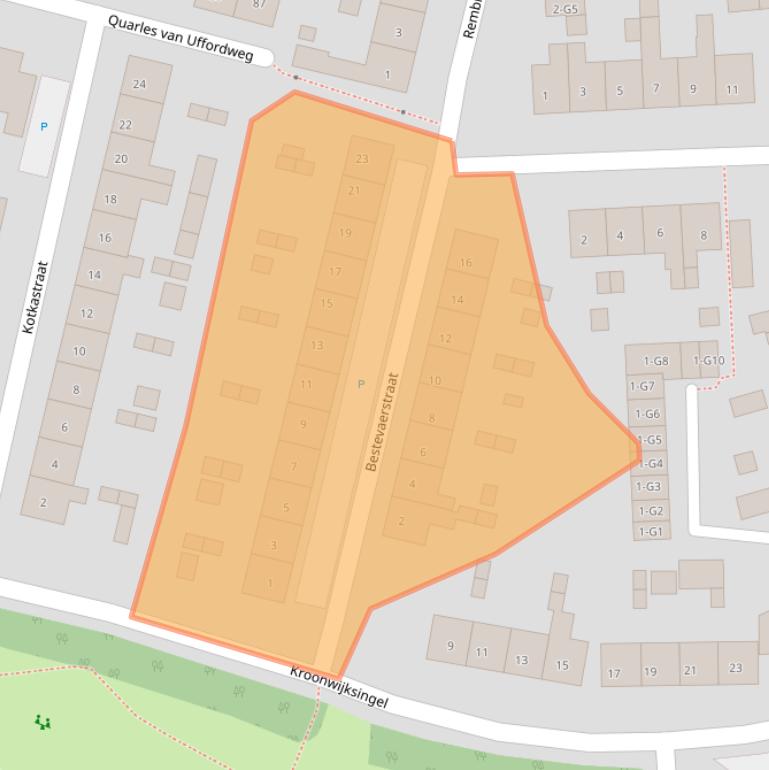 Kaart van postcodegebied 4501KL.