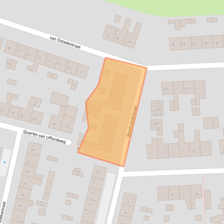 Kaart van postcodegebied 4501KP.