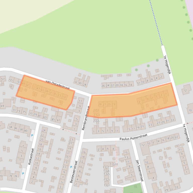 Kaart van postcodegebied 4501KR.