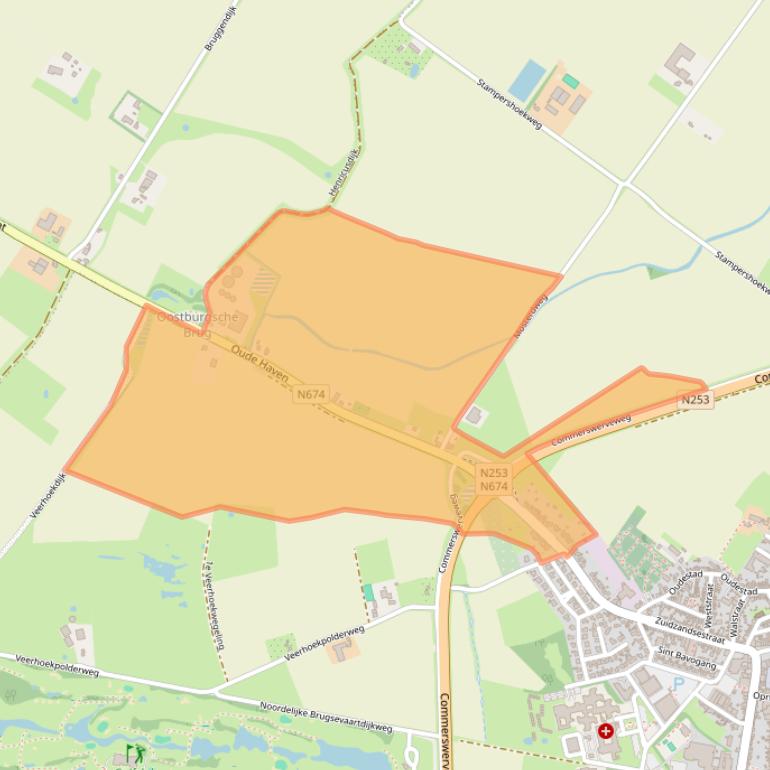 Kaart van postcodegebied 4501PA.