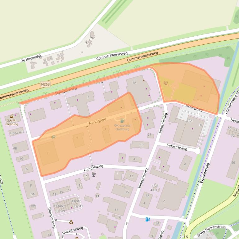 Kaart van postcodegebied 4501PB.