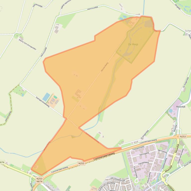 Kaart van postcodegebied 4501PP.