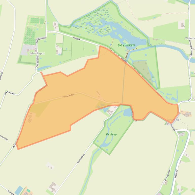 Kaart van postcodegebied 4501PR.