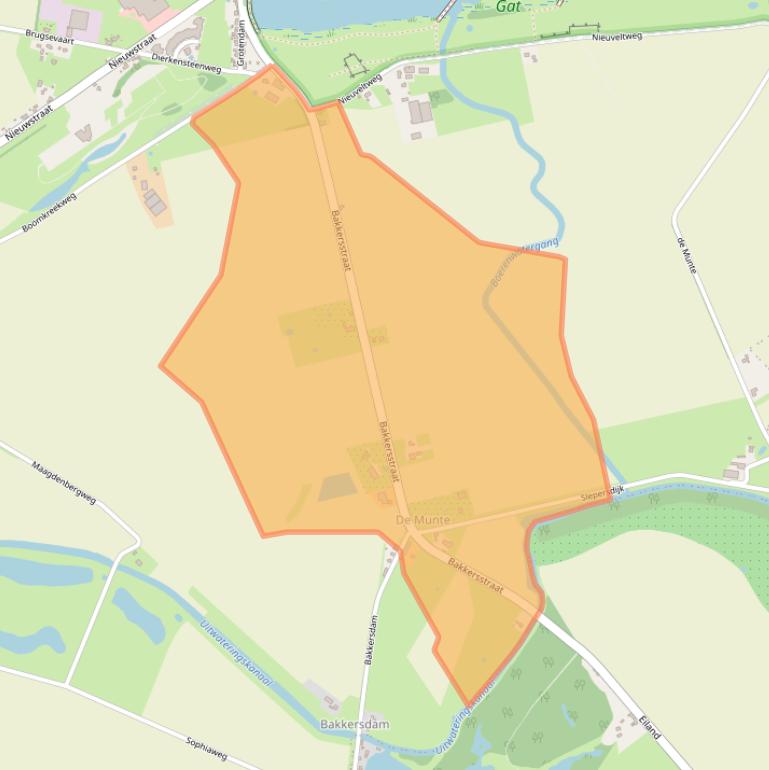 Kaart van postcodegebied 4501RB.