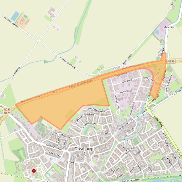 Kaart van postcodegebied 4501WC.