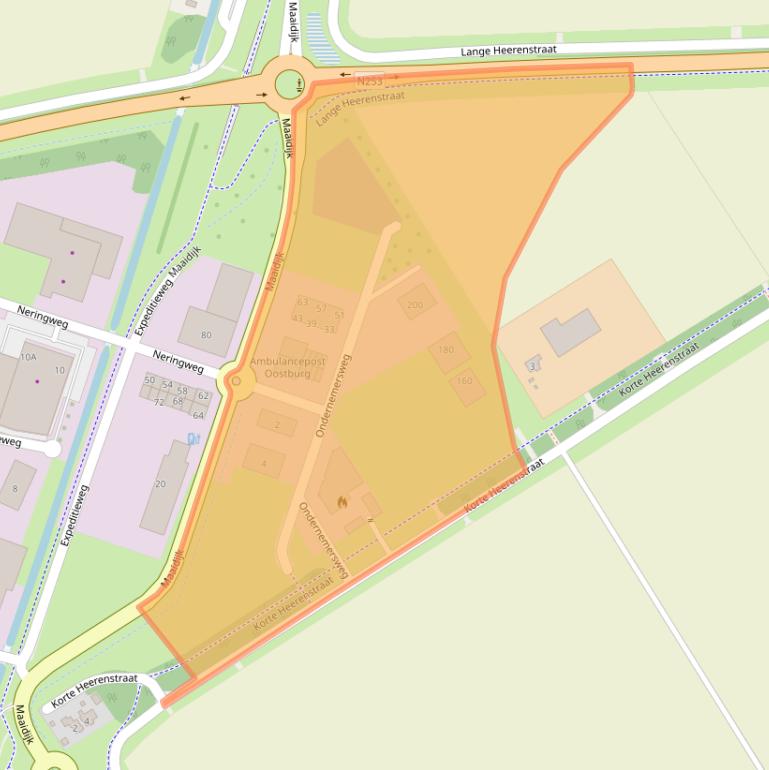 Kaart van postcodegebied 4501WD.