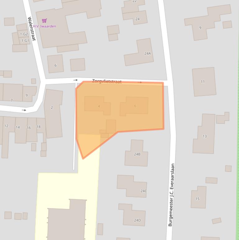 Kaart van postcodegebied 4503AC.