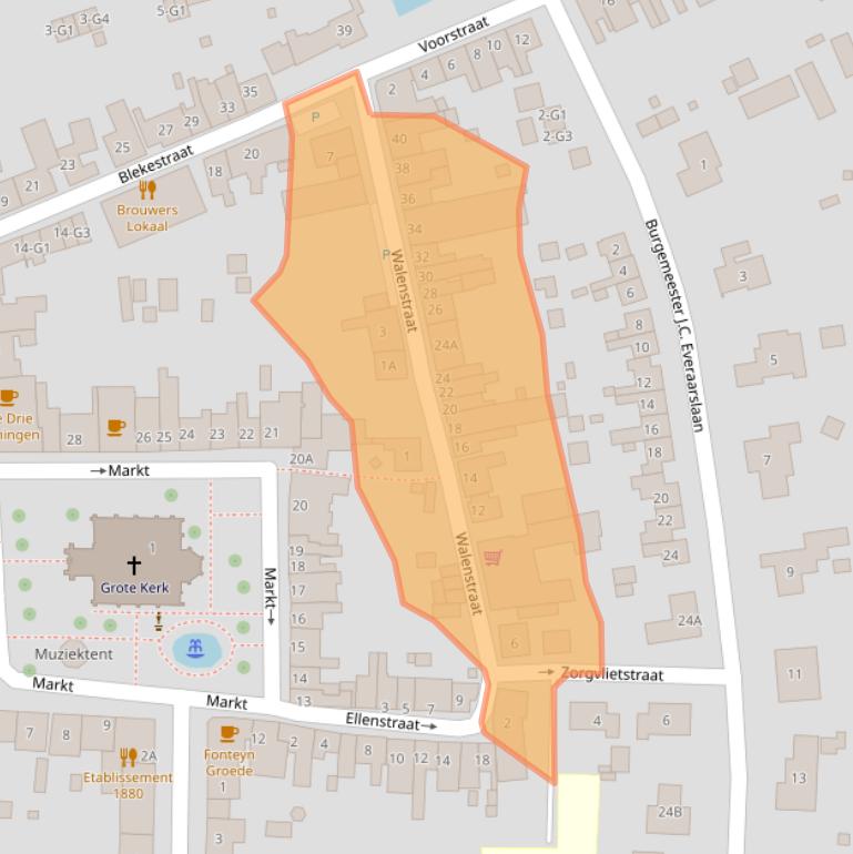 Kaart van postcodegebied 4503AD.