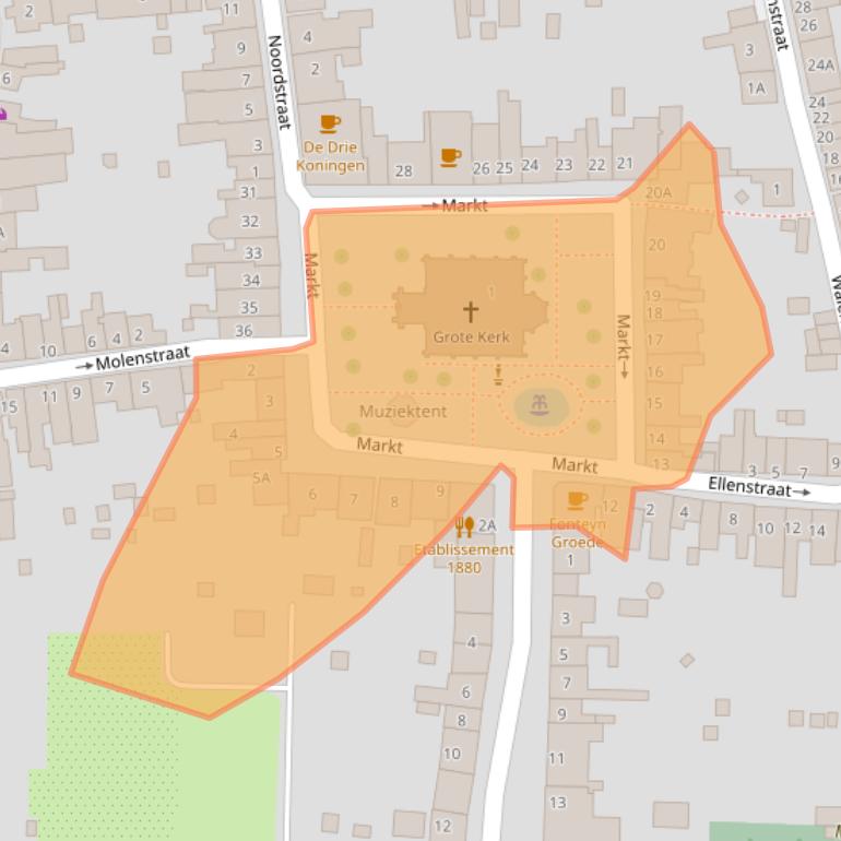 Kaart van postcodegebied 4503AG.