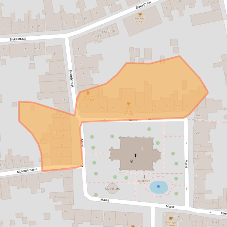 Kaart van postcodegebied 4503AH.