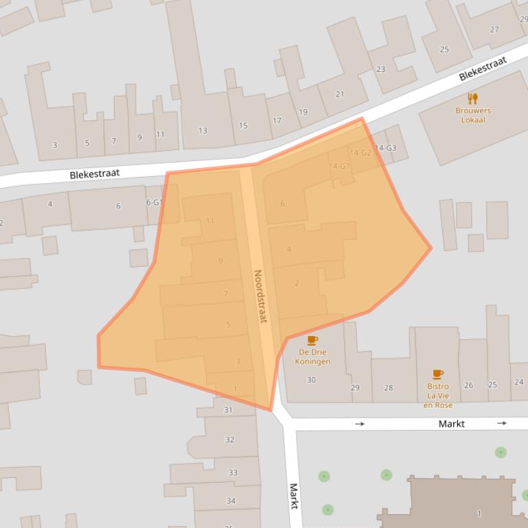 Kaart van postcodegebied 4503AJ.