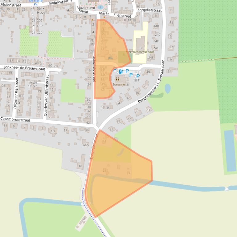 Kaart van postcodegebied 4503AK.