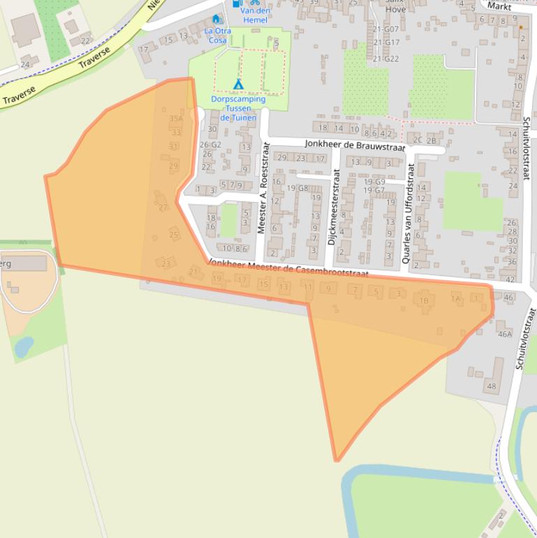 Kaart van postcodegebied 4503AM.