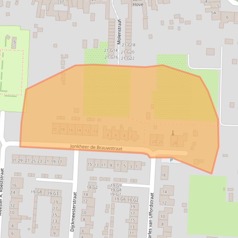 Kaart van postcodegebied 4503AW.