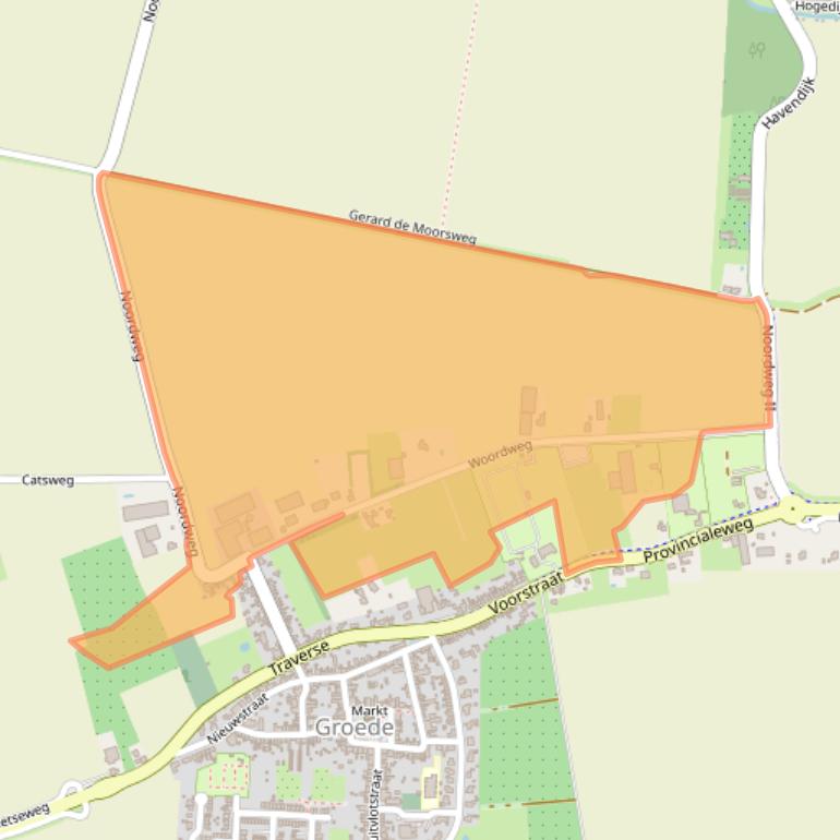 Kaart van postcodegebied 4503GB.