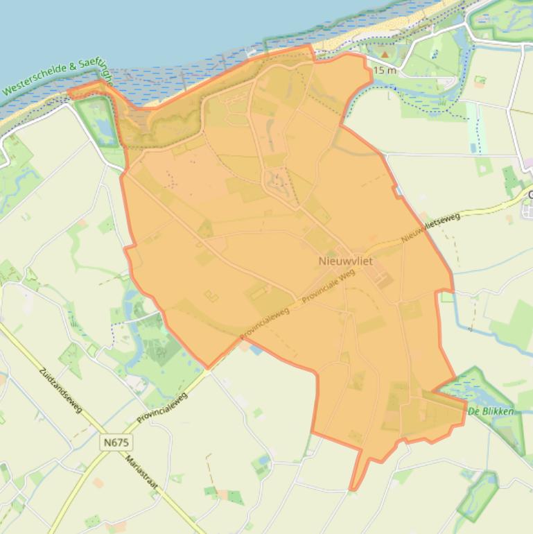 Kaart van postcodegebied 4504.