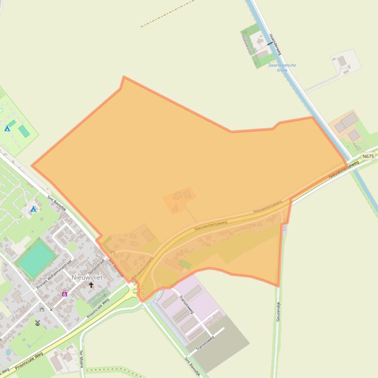 Kaart van postcodegebied 4504AD.