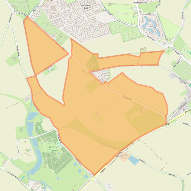 Kaart van postcodegebied 4504PB.