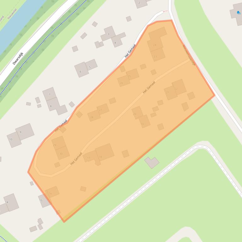 Kaart van postcodegebied 4504PE.