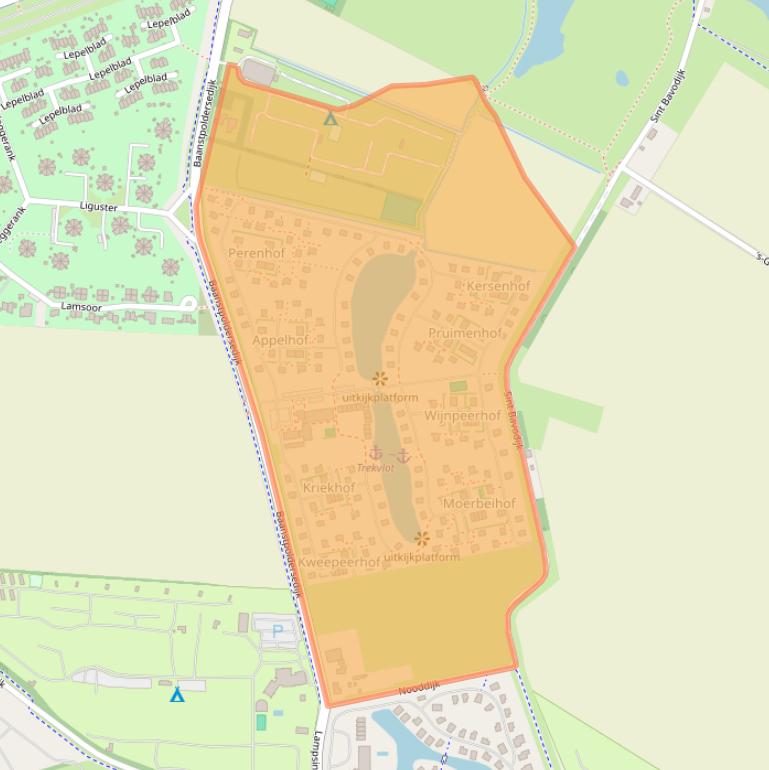 Kaart van postcodegebied 4504PR.