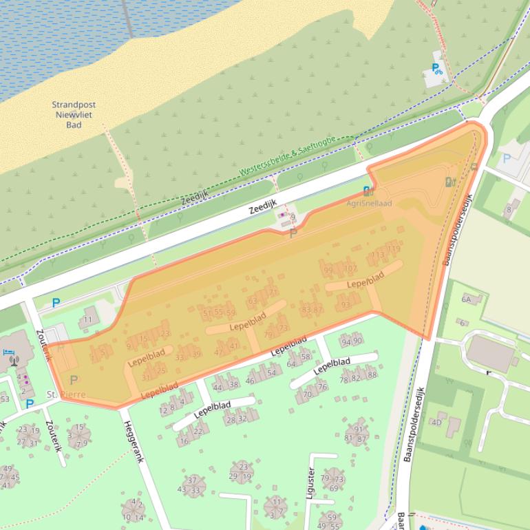 Kaart van postcodegebied 4504RN.