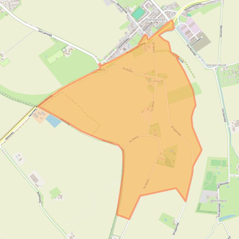 Kaart van postcodegebied 4504SC.