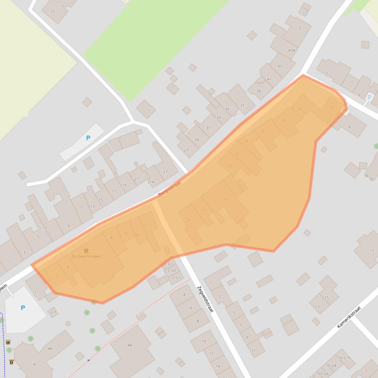 Kaart van postcodegebied 4505AP.