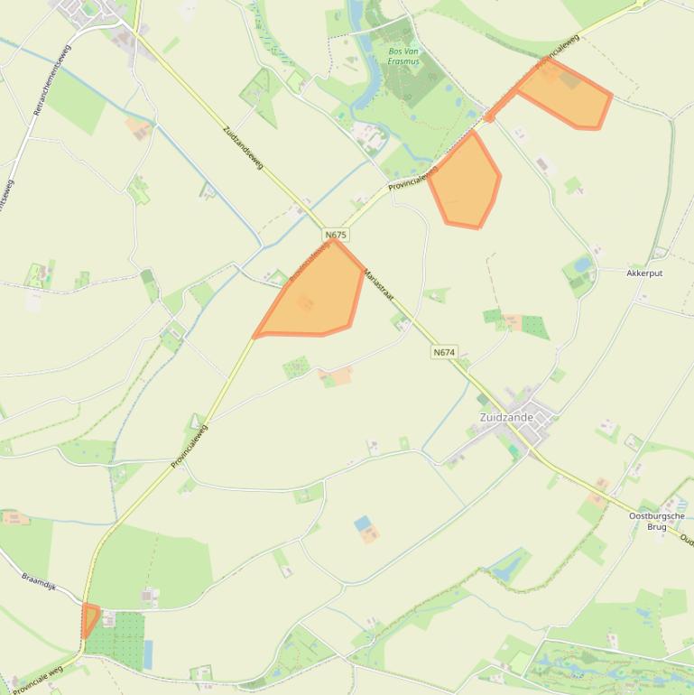 Kaart van postcodegebied 4505PJ.